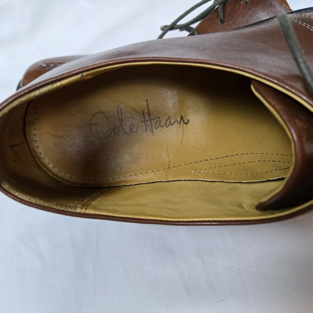 Cole Haan Mens Classic Brown Leather Beckett II Split Toe Dress Shoes C06400 11M